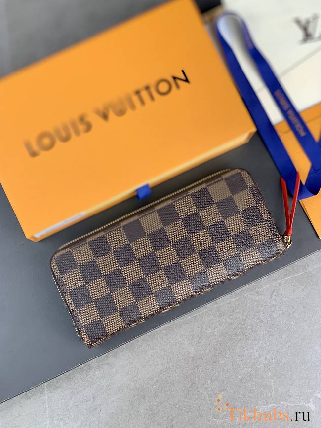 Louis Vuitton LV Clemence Wallet Damier Red 19.5x9x11.5cm - 1