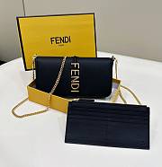 Fendi Fendigraphy Wallet On Chain Black 21.5x14.5x11cm - 1