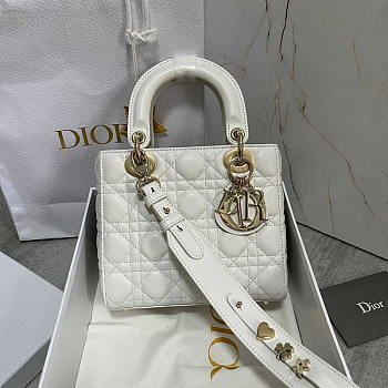 Dior Small Lady Dior My ABC Bag White 20cm