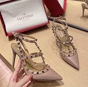 Valentino Rockstub Sandals Pink Nude Heel 9cm - 1