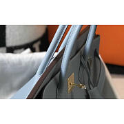 Hermes Birkin 30 Leather Tote Blue Gold 30cm - 6