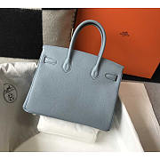 Hermes Birkin 30 Leather Tote Blue Gold 30cm - 4