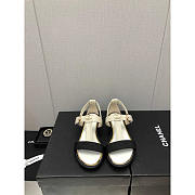 Chanel Party Style Logo Sandals Black and White - 1