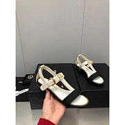 Chanel Party Style Logo Sandals Black and White - 5