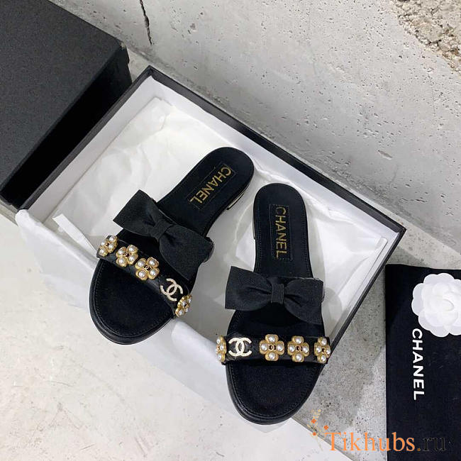 Chanel Casual Style Party Elegant Style Mules Black - 1