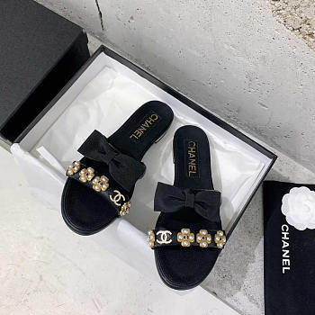 Chanel Casual Style Party Elegant Style Mules Black