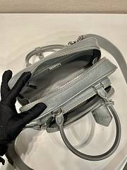 Prada Antique Nappa Top-handle Bag Gray 24x12.5x7cm - 5