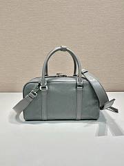 Prada Antique Nappa Top-handle Bag Gray 24x12.5x7cm - 4