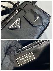 Prada Antique Nappa Top-handle Bag Black 24x12.5x7cm - 2