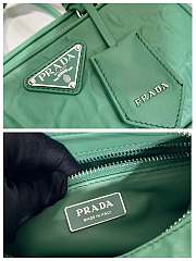 Prada Antique Nappa Top-handle Bag Green 24x12.5x7cm - 3