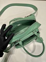 Prada Antique Nappa Top-handle Bag Green 24x12.5x7cm - 4