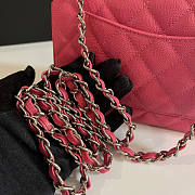 Chanel Small Flap Bag Pink Caviar Silver 20cm - 6