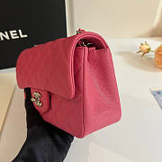 Chanel Small Flap Bag Pink Caviar Silver 20cm - 5