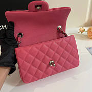 Chanel Small Flap Bag Pink Caviar Silver 20cm - 3