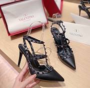 Valentino Rockstub Sandals Black Heel 9cm - 6