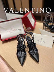 Valentino Rockstub Sandals Black Heel 9cm - 3