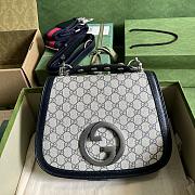 Gucci Blondie Medium Top Handle Bag Blue 29x22x7cm - 1