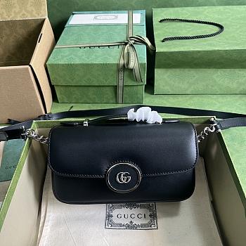 Gucci Petite GG Mini Shoulder Black Bag 21x10x5cm