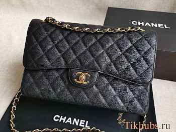 Chanel Flap Bag Caviar Gold Hardware GHW Jumbo Size 30 cm