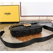 Fendi Baguette Black Leather Bag 27x15x6cm - 5