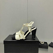 Chanel Lambskin & Grosgrain Black White Heel 10cm - 2