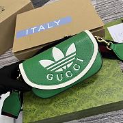 Adidas x Gucci Mini Bag Green 20.5x12x5.5cm - 2