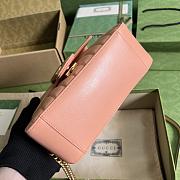 Gucci GG Marmont Matelassé Mini Top Handle Bag Peach 20x14x8cm - 5