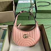 Gucci GG Marmont Matelassé Mini Bag Peach 21.5x11x5cm - 1