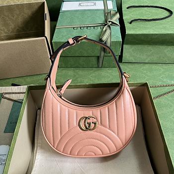 Gucci GG Marmont Matelassé Mini Bag Peach 21.5x11x5cm