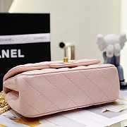 Chanel Flap Bag CF Camellia Lambskin Pink Gold 20cm - 5