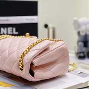 Chanel Flap Bag CF Camellia Lambskin Pink Gold 20cm - 3