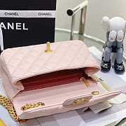 Chanel Flap Bag CF Camellia Lambskin Pink Gold 20cm - 4