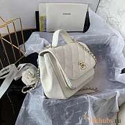 Chanel Business Affinity Bag Caviar White Gold 19x14x7cm - 5