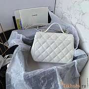 Chanel Business Affinity Bag Caviar White Gold 19x14x7cm - 3