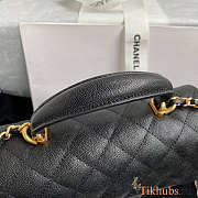 Chanel Handle Flap Bag Black Caviar 20x12x6cm - 3