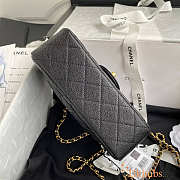 Chanel Handle Flap Bag Black Caviar 20x12x6cm - 4