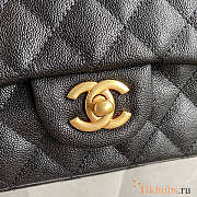 Chanel Handle Flap Bag Black Caviar 20x12x6cm - 6