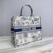 Dior Large Book Tote Blue White 41.5cm - 3