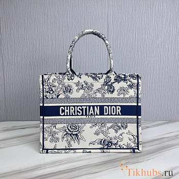 Dior Medium Book Tote Blue White 36.5cm