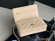 Chanel Woc Wallet Chain Bag Lambskin Beige Gold 19x12x3cm - 6