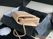 Chanel Woc Wallet Chain Bag Lambskin Beige Gold 19x12x3cm - 5