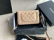 Chanel Woc Wallet Chain Bag Lambskin Beige Gold 19x12x3cm - 4