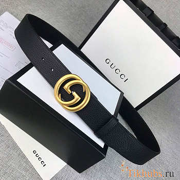 Gucci Black Belt 3.81cm