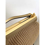 Fendi First Small Beige Raffia Macrame Bag 26x18x9.5cm - 6