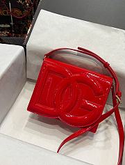 Dolce & Gabbana Patent leather DG Crossbody Bag Red 20x16x5.5cm - 1