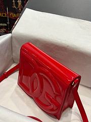 Dolce & Gabbana Patent leather DG Crossbody Bag Red 20x16x5.5cm - 3