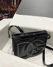 Dolce & Gabbana Patent leather DG Crossbody Bag Black 20x16x5.5cm - 5