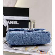 Chanel Mini Flap Bag Denim & Silver-Tone Metal Blue 19cm - 2