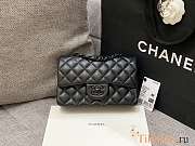 Chanel Small Flap Bag Lambskin Black Hardware 20cm - 1