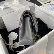 Chanel Flap Bag Lambskin Gray Gold 23cm - 5